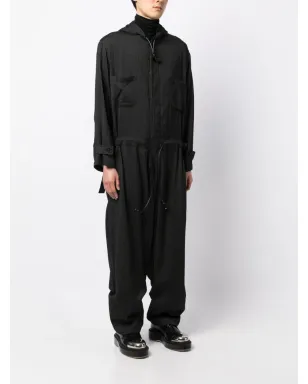 Yohji Yamamoto フード付きジップアップジャンプスーツ - サムネイル3