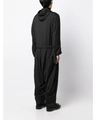 Yohji Yamamoto フード付きジップアップジャンプスーツ - サムネイル4