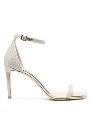 Jimmy Choo アルヴァ 85mm グリッター レザー サンダル - サムネイル1
