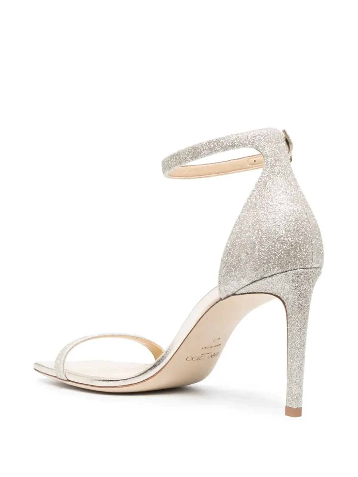 Jimmy Choo アルヴァ 85mm グリッター レザー サンダル - 画像3
