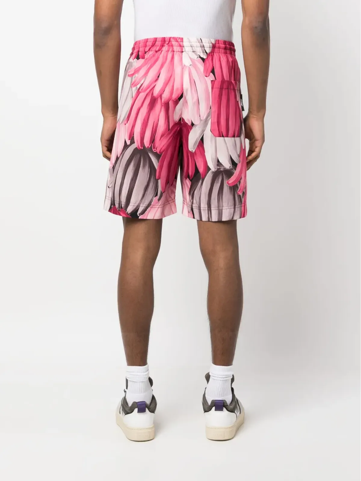 MSGM バナナ柄 トラックショートパンツ - Pink - 画像4