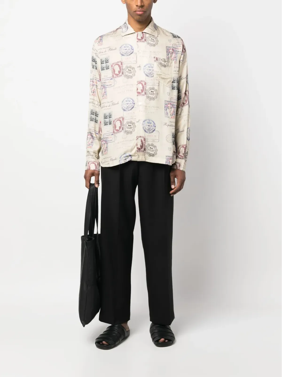 RHUDE パスポートスタンププリントシャツ - 画像2