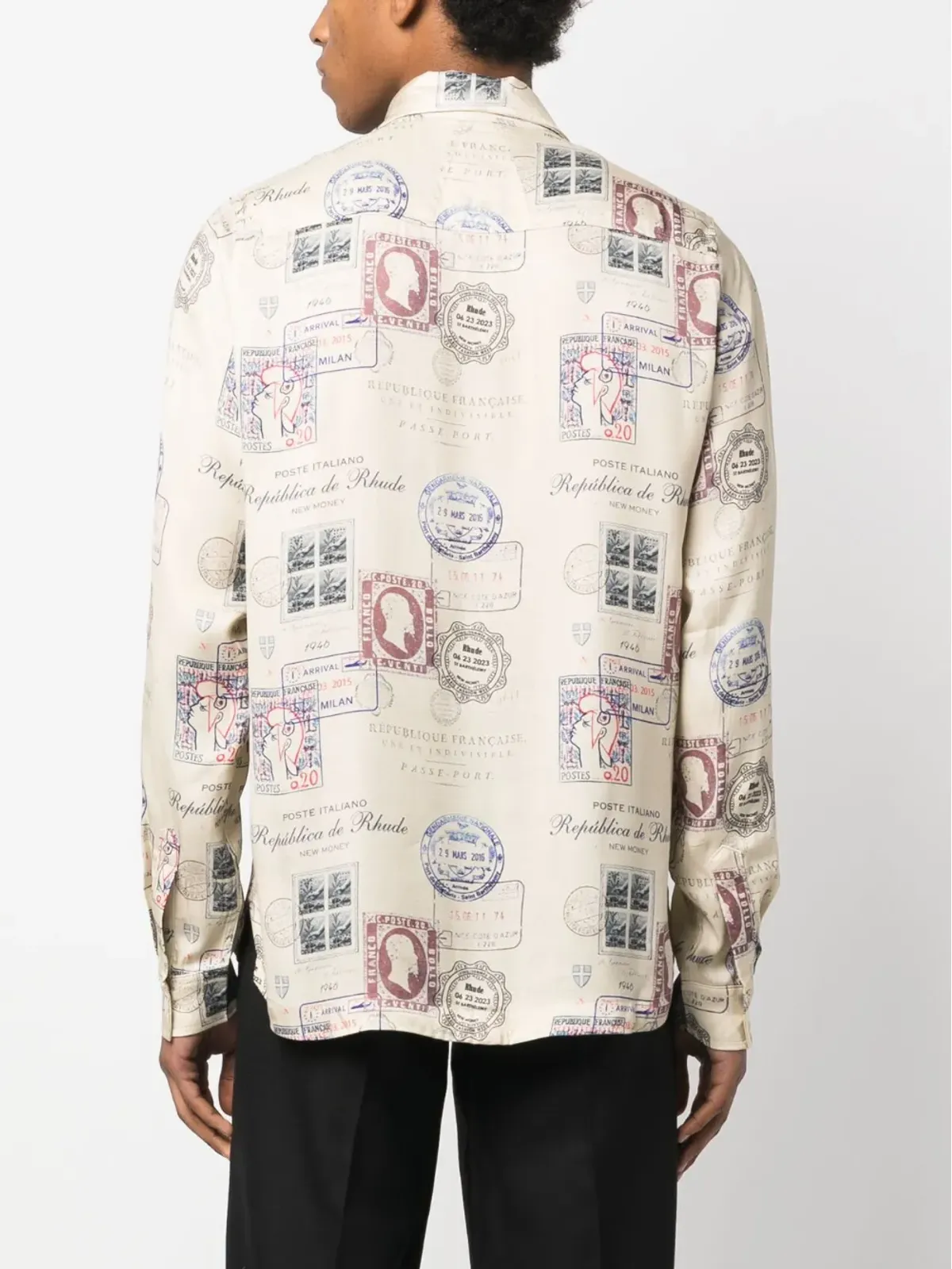 RHUDE パスポートスタンププリントシャツ - 画像4