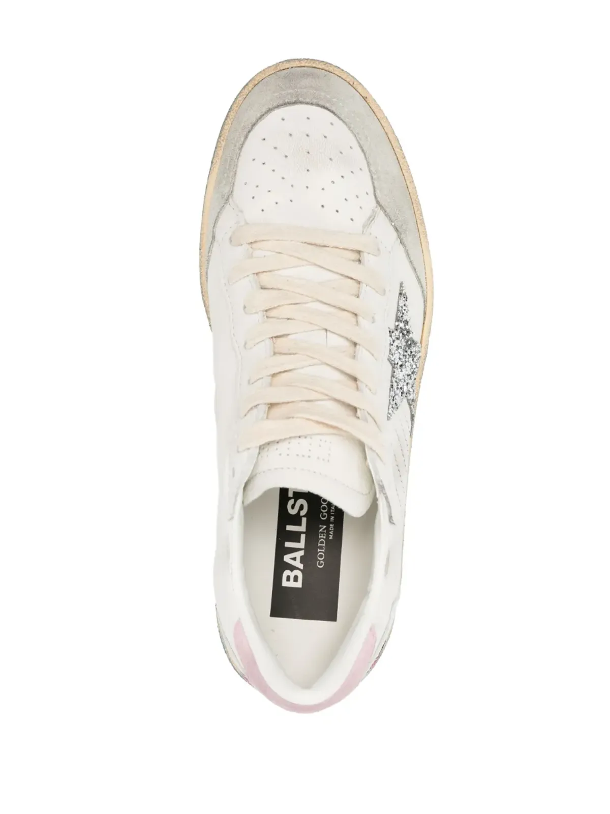 Golden Goose Ballstar ロー・トップ レザースニーカー（ホワイト） - 画像4