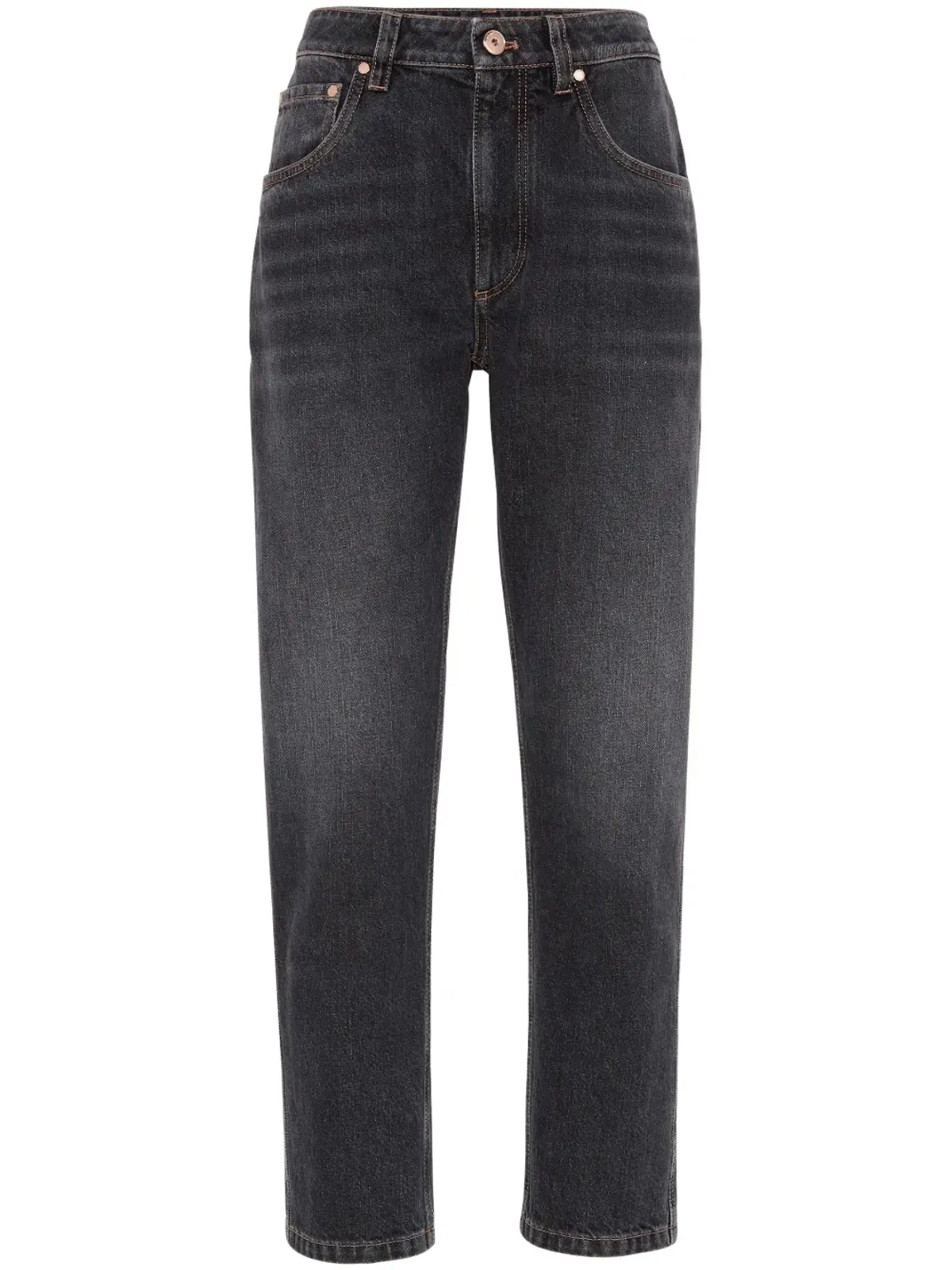 Brunello Cucinelli ストレートレッグクロップドジーンズ - 画像1