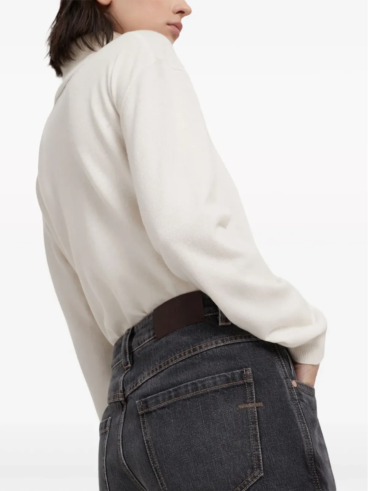 Brunello Cucinelli ストレートレッグクロップドジーンズ - 画像5