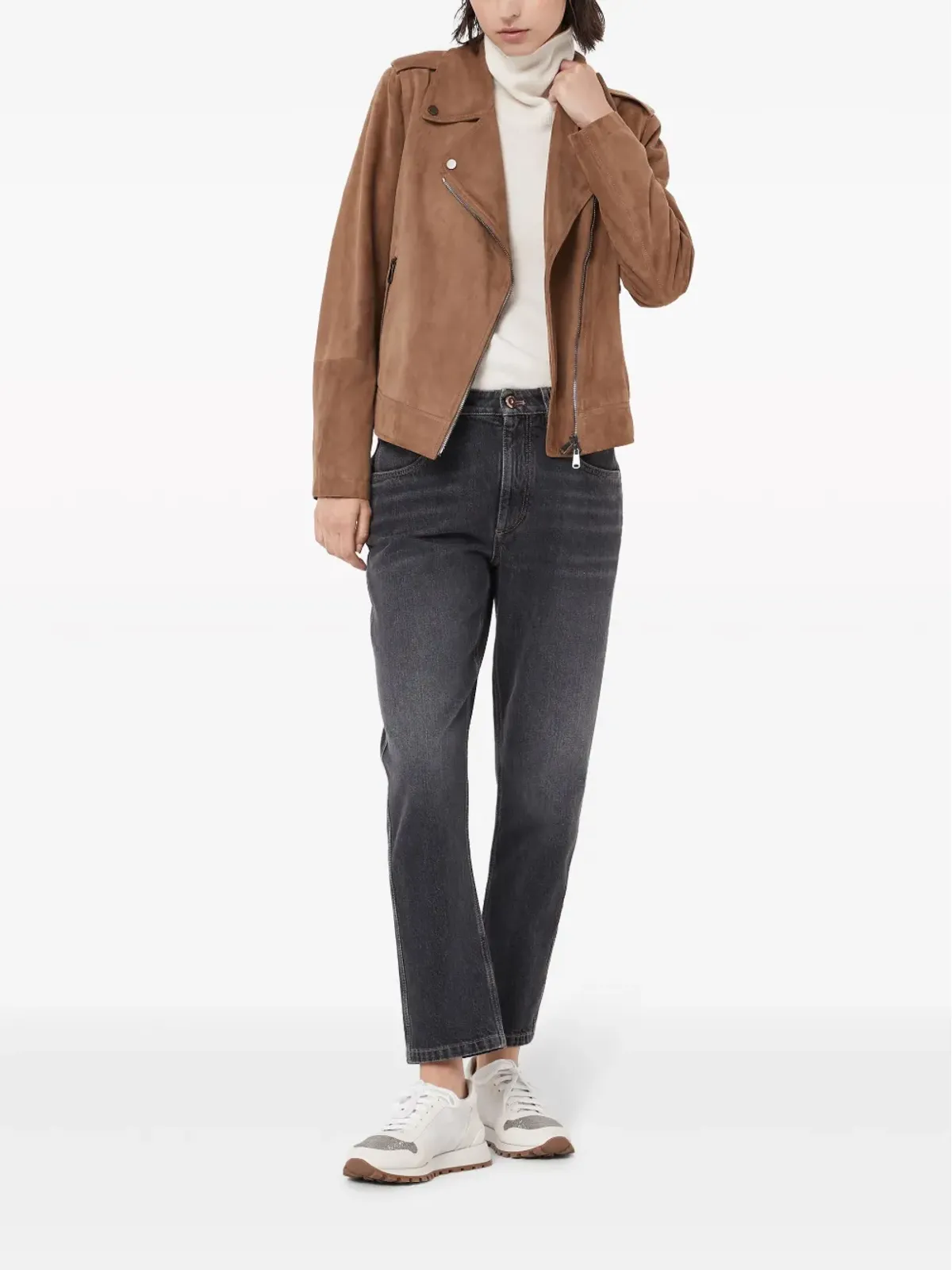 Brunello Cucinelli ストレートレッグクロップドジーンズ - 画像2