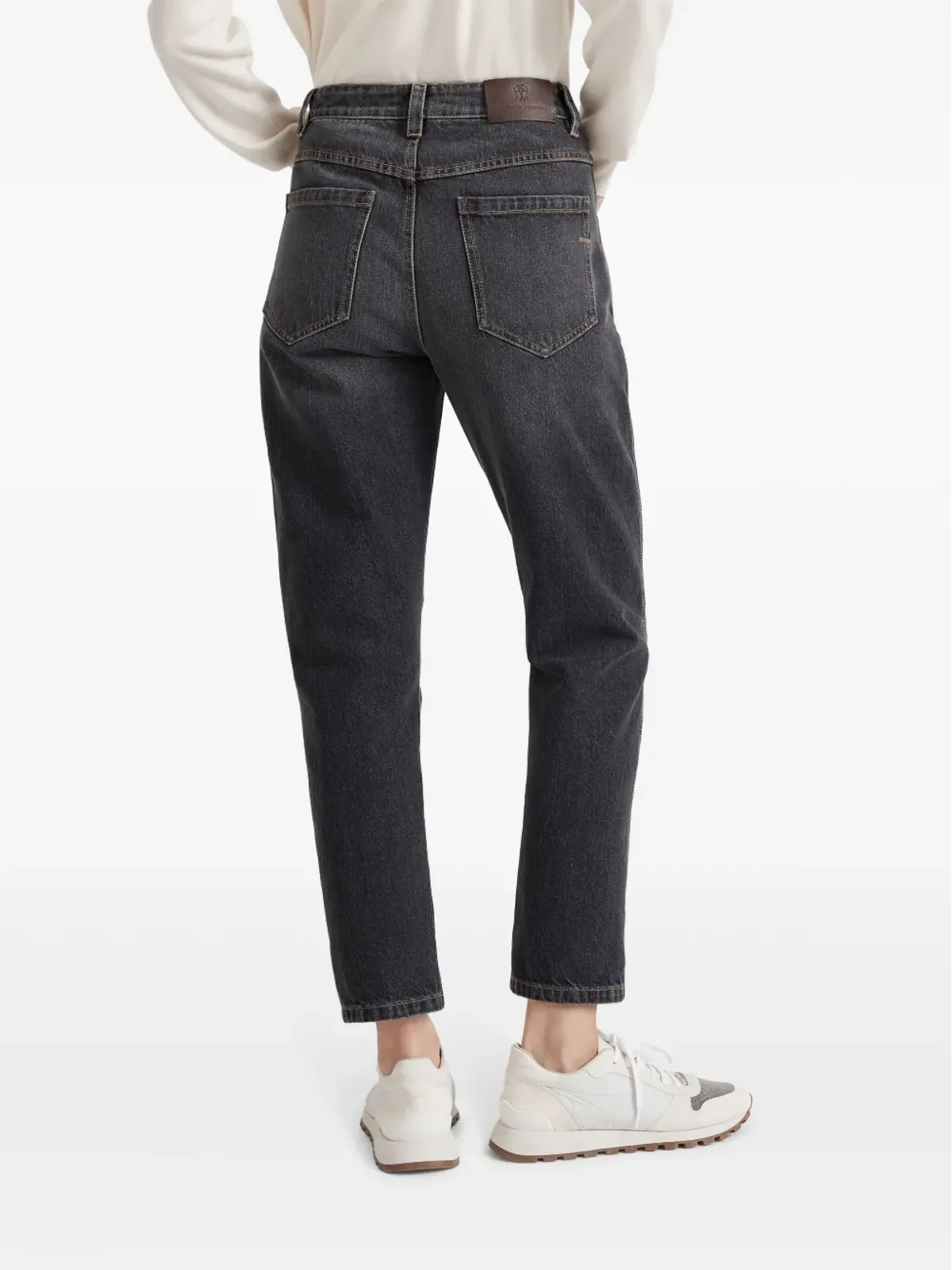 Brunello Cucinelli ストレートレッグクロップドジーンズ - 画像4