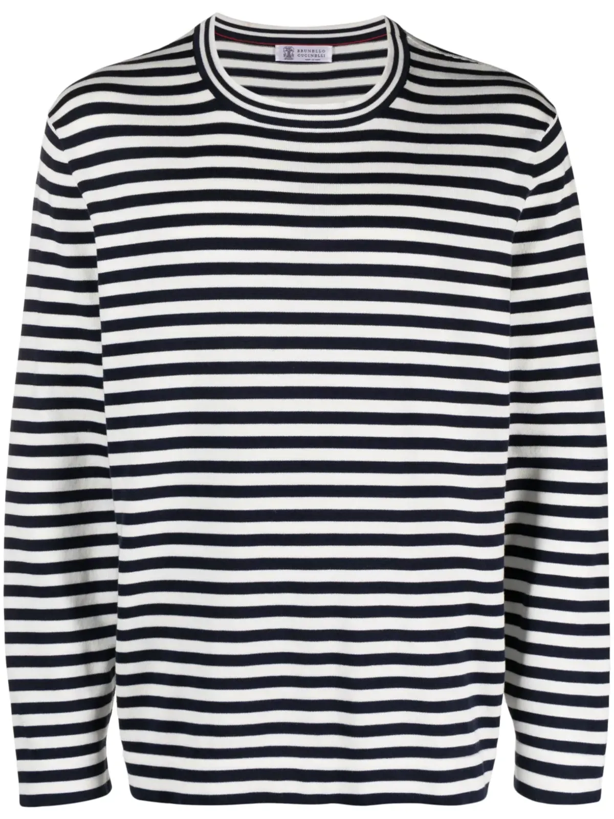 Brunello Cucinelli ストライプ長袖Tシャツ - 画像1