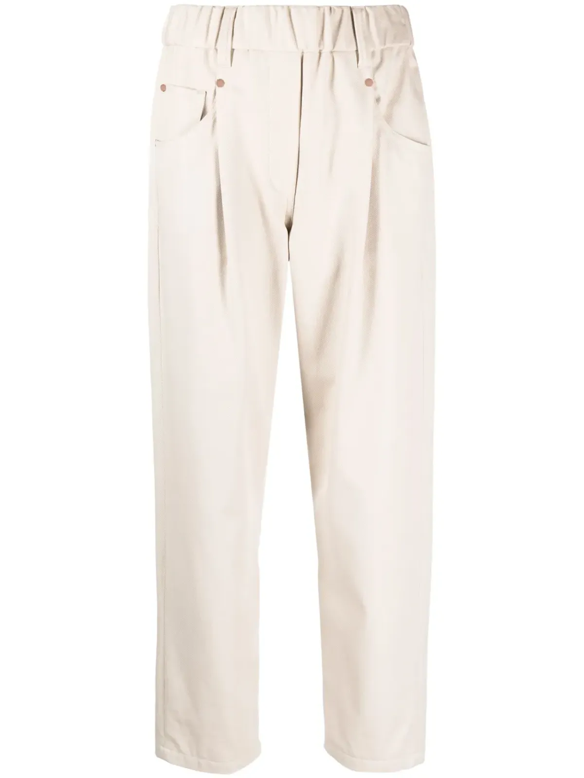 Brunello Cucinelli ウエストゴム入りストレートパンツ - 画像1