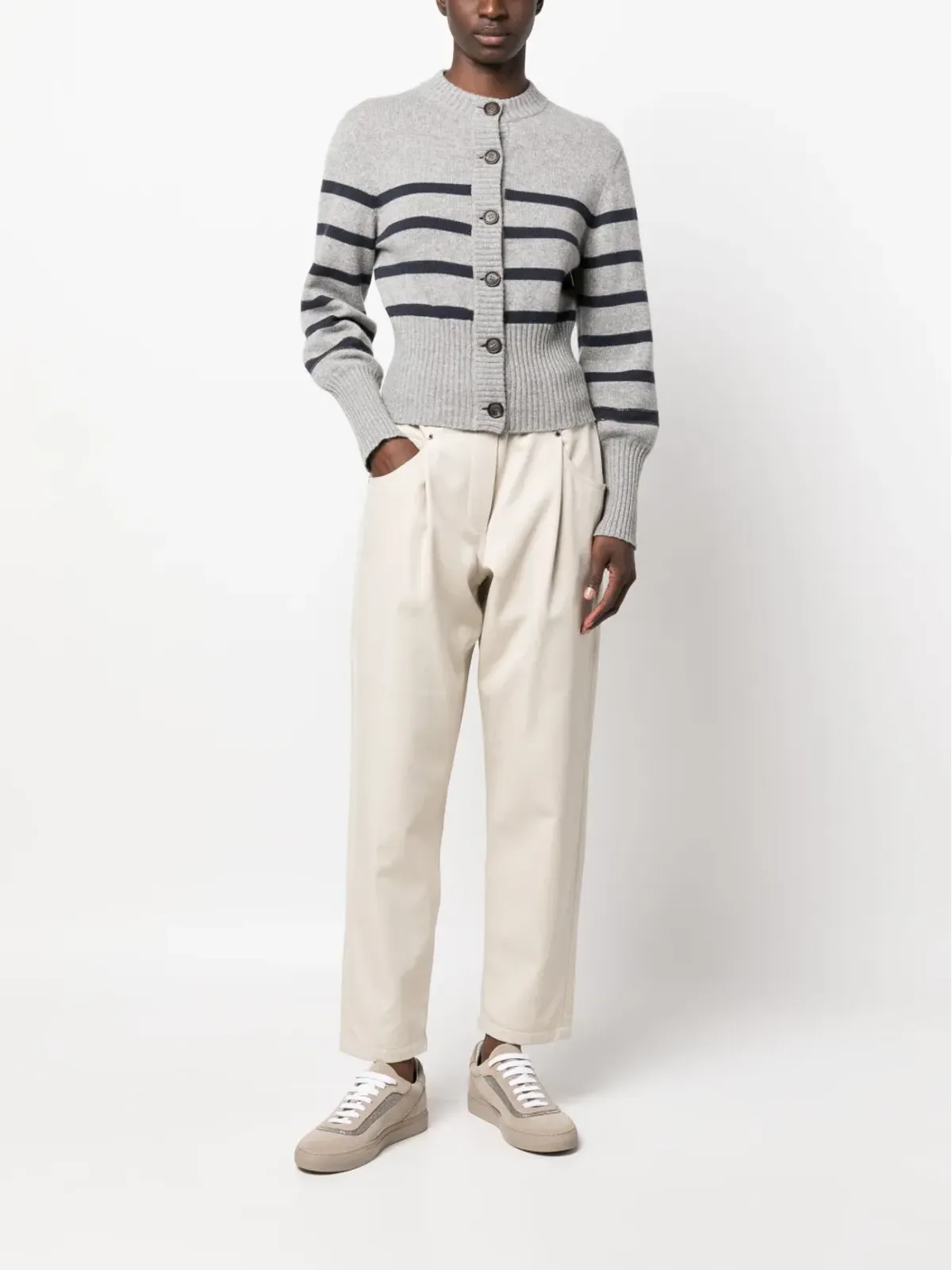 Brunello Cucinelli ウエストゴム入りストレートパンツ - 画像2