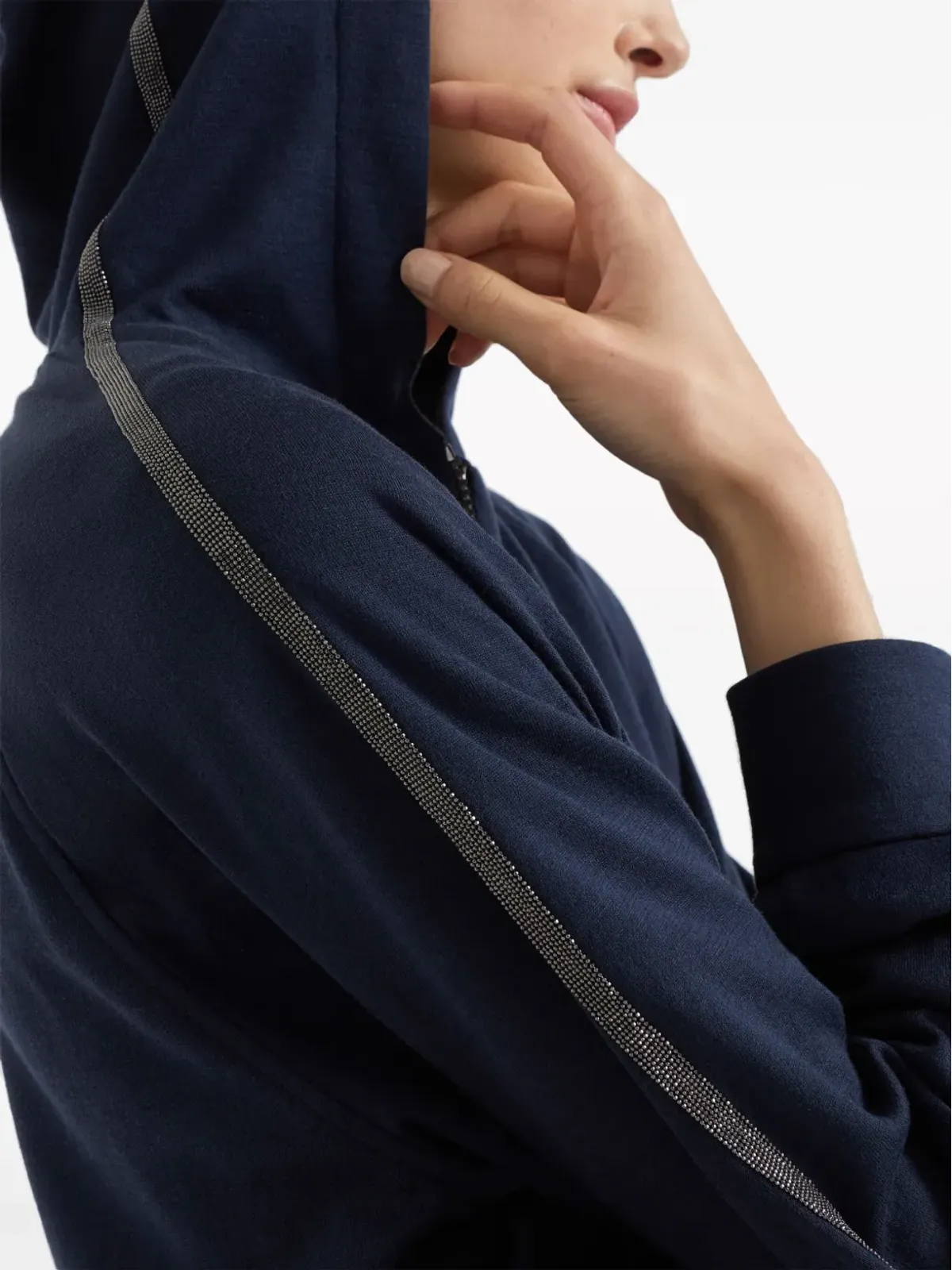 Brunello Cucinelli ジップアップ コットンブレンド フーディ - 画像5