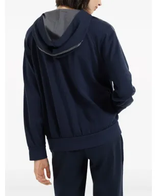 Brunello Cucinelli ジップアップ コットンブレンド フーディ - サムネイル4