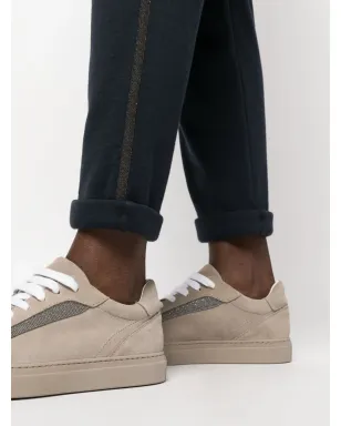 Brunello Cucinelli クロップド ドローストリング ウエストバンド トラウザーズ - Blue - サムネイル5