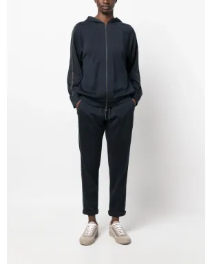 Brunello Cucinelli クロップド ドローストリング ウエストバンド トラウザーズ - Blue - サムネイル2