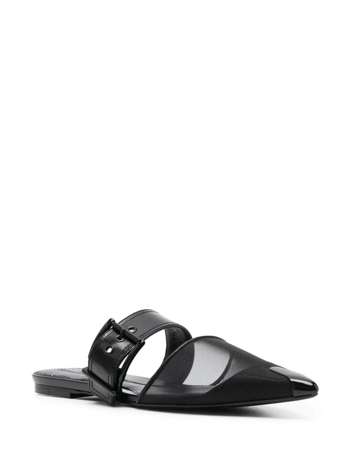 Alexander McQueen パンク・ポインテッドトゥ・フラットミュール - 画像2