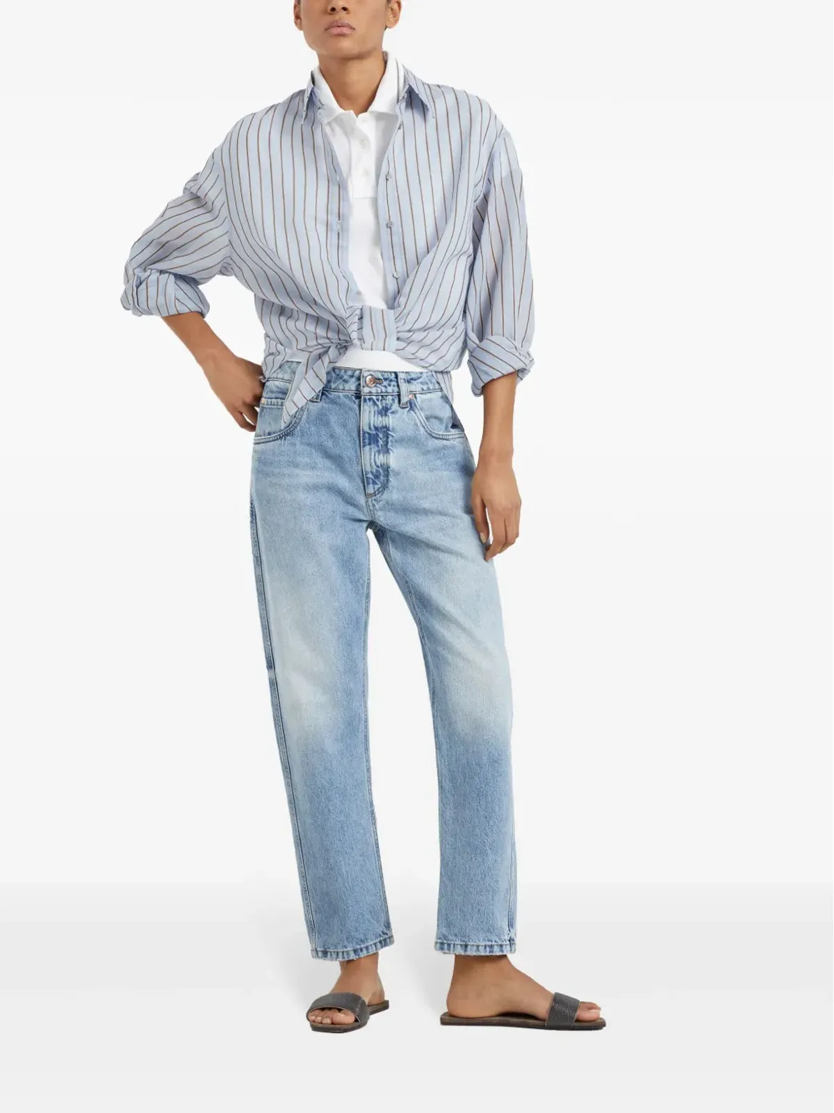 Brunello Cucinelli デニムジーンズ（ヴィンテージ加工） - 画像2