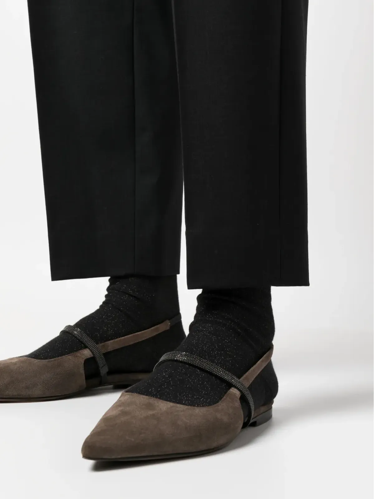 Brunello Cucinelli クロップド ウールブレンドパンツ - 画像5