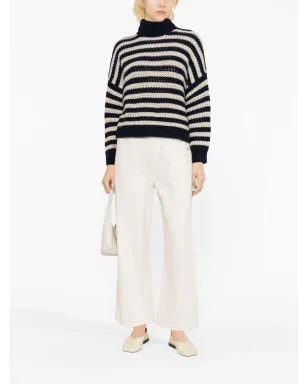 Brunello Cucinelli ストライプ柄タートルネックニット - サムネイル2