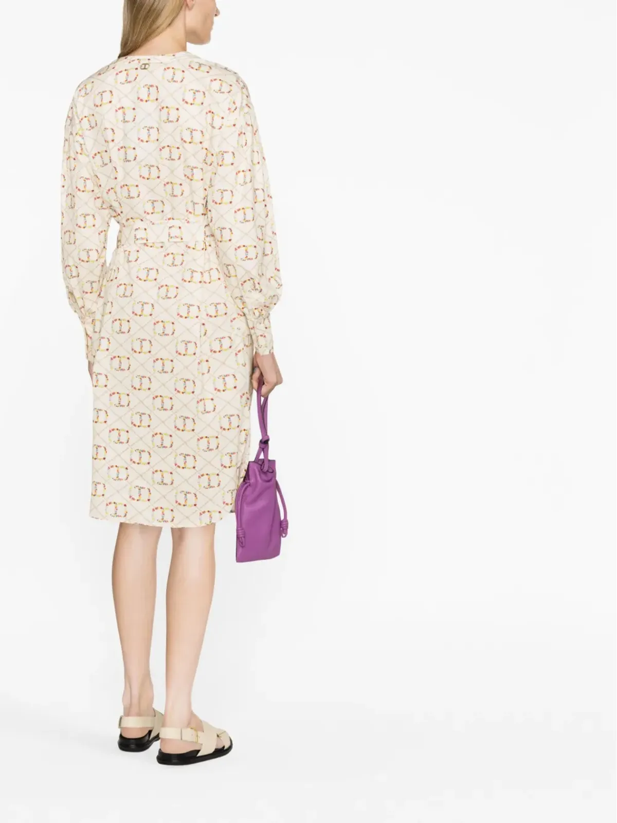 TWINSET ロゴプリント コットン シャツワンピース - 画像3