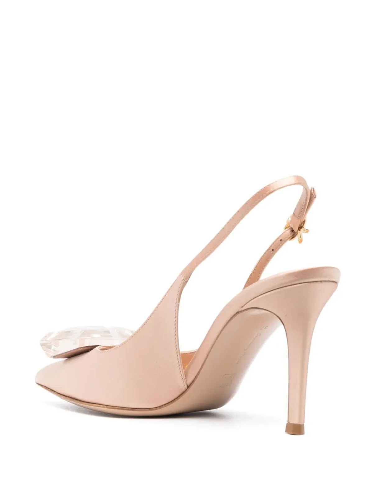 Gianvito Rossi サテン・クリスタルパンプス - 画像3
