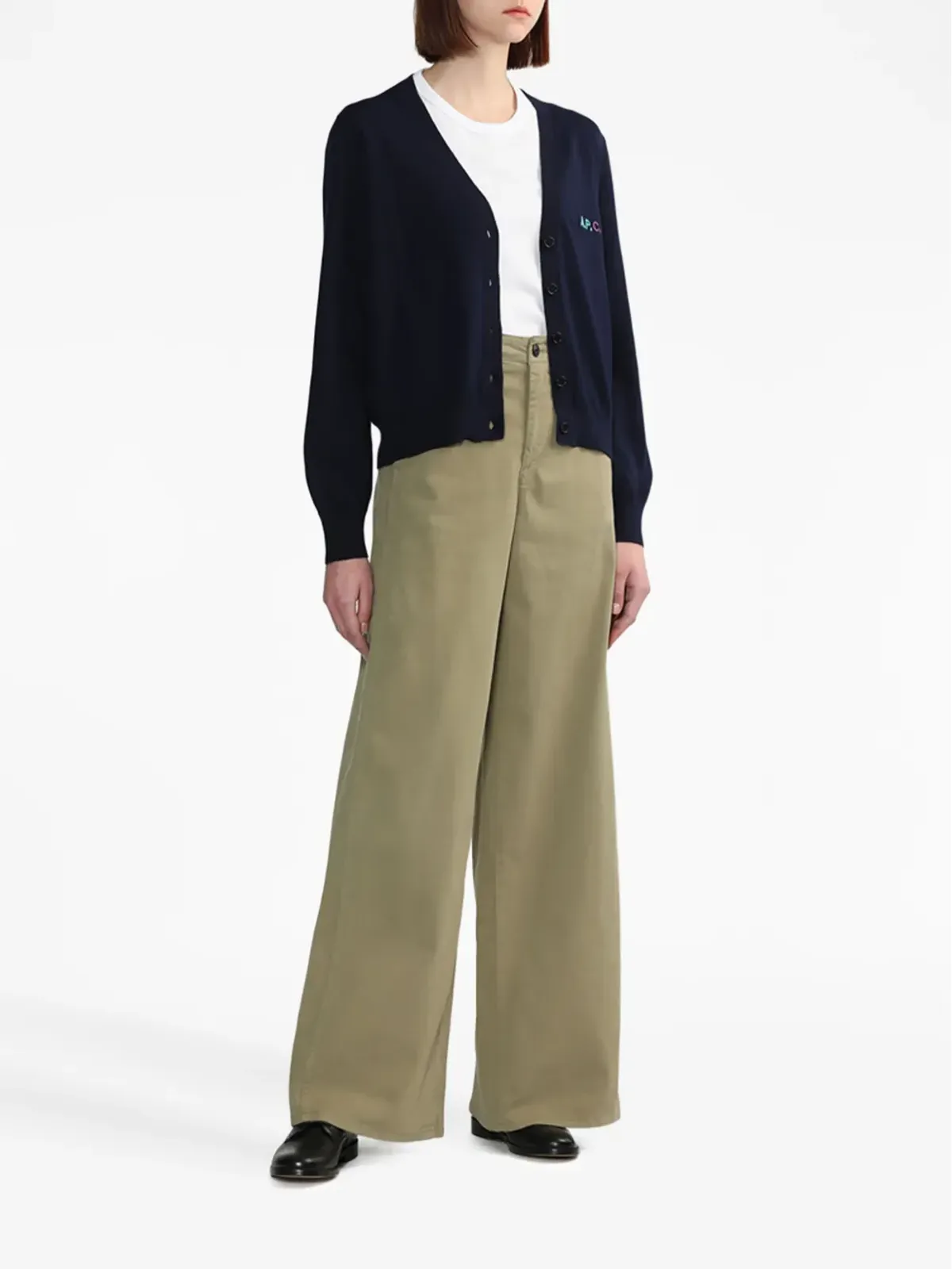 rag & bone ワイドレッグストレッチコットンパンツ - 画像2