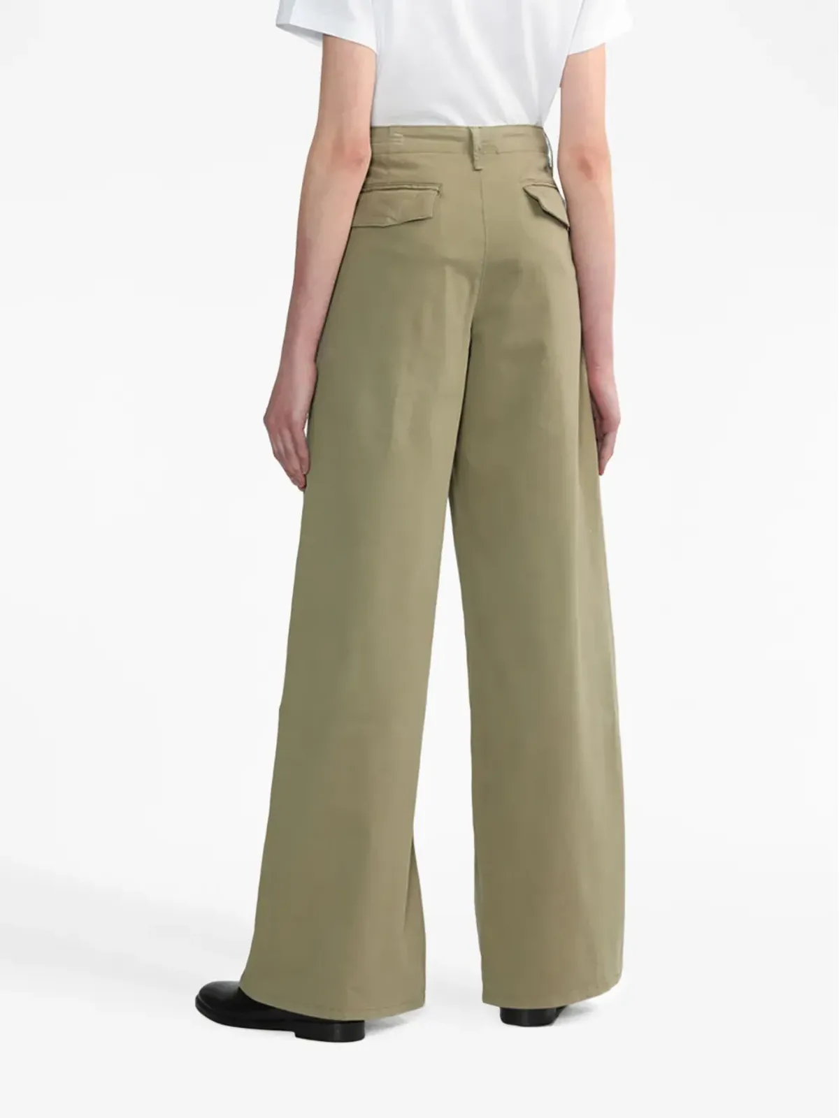 rag & bone ワイドレッグストレッチコットンパンツ - 画像4