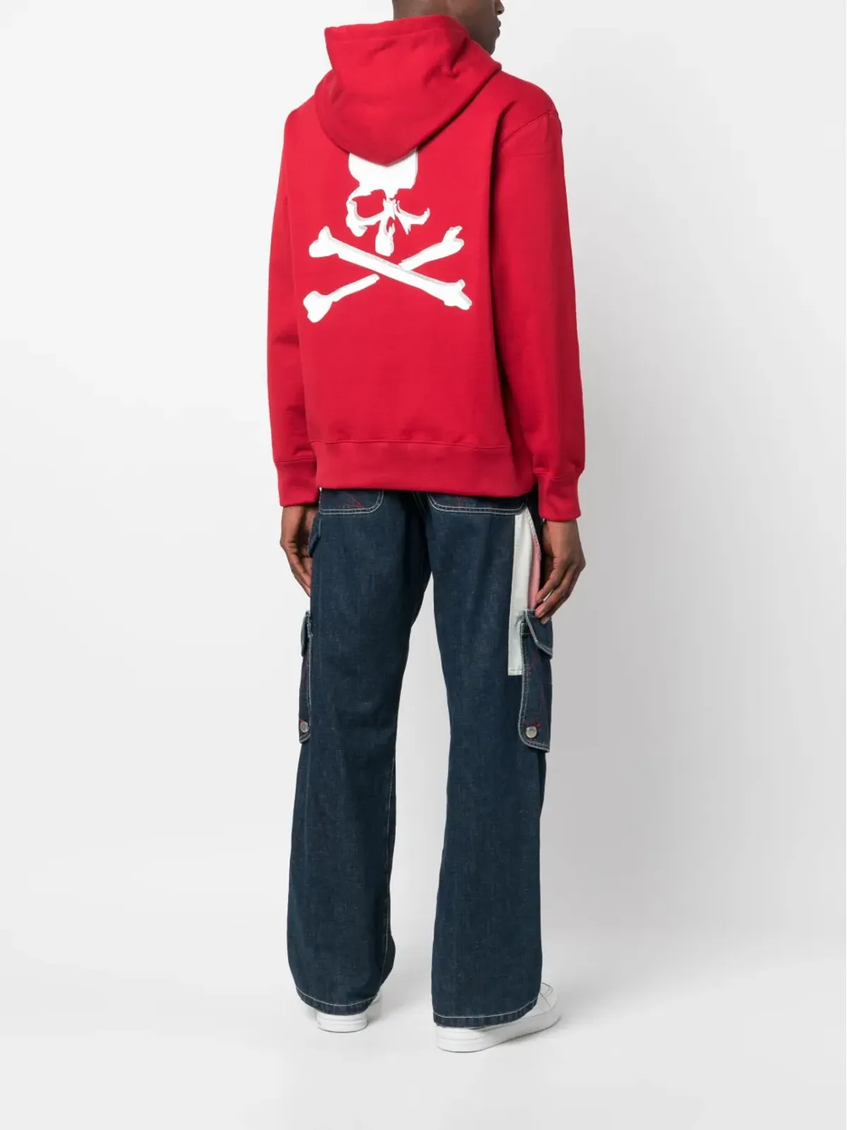 Mastermind Japan ロゴプリント コットン フーディ レッド - 画像2