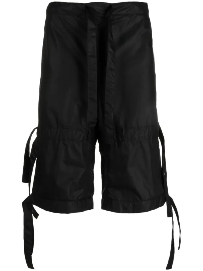 Walter Van Beirendonck Walter Van Beirendonck スター ドローコード コットンショーツ - ブラックの商品画像
