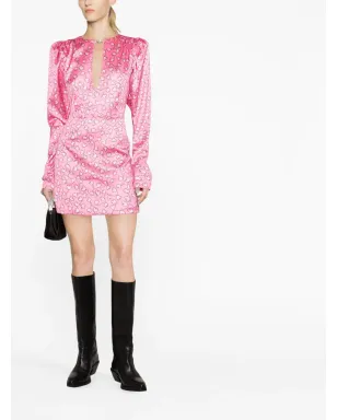 ROTATE BIRGER CHRISTENSEN ハートプリント サテン ミニドレス - サムネイル2