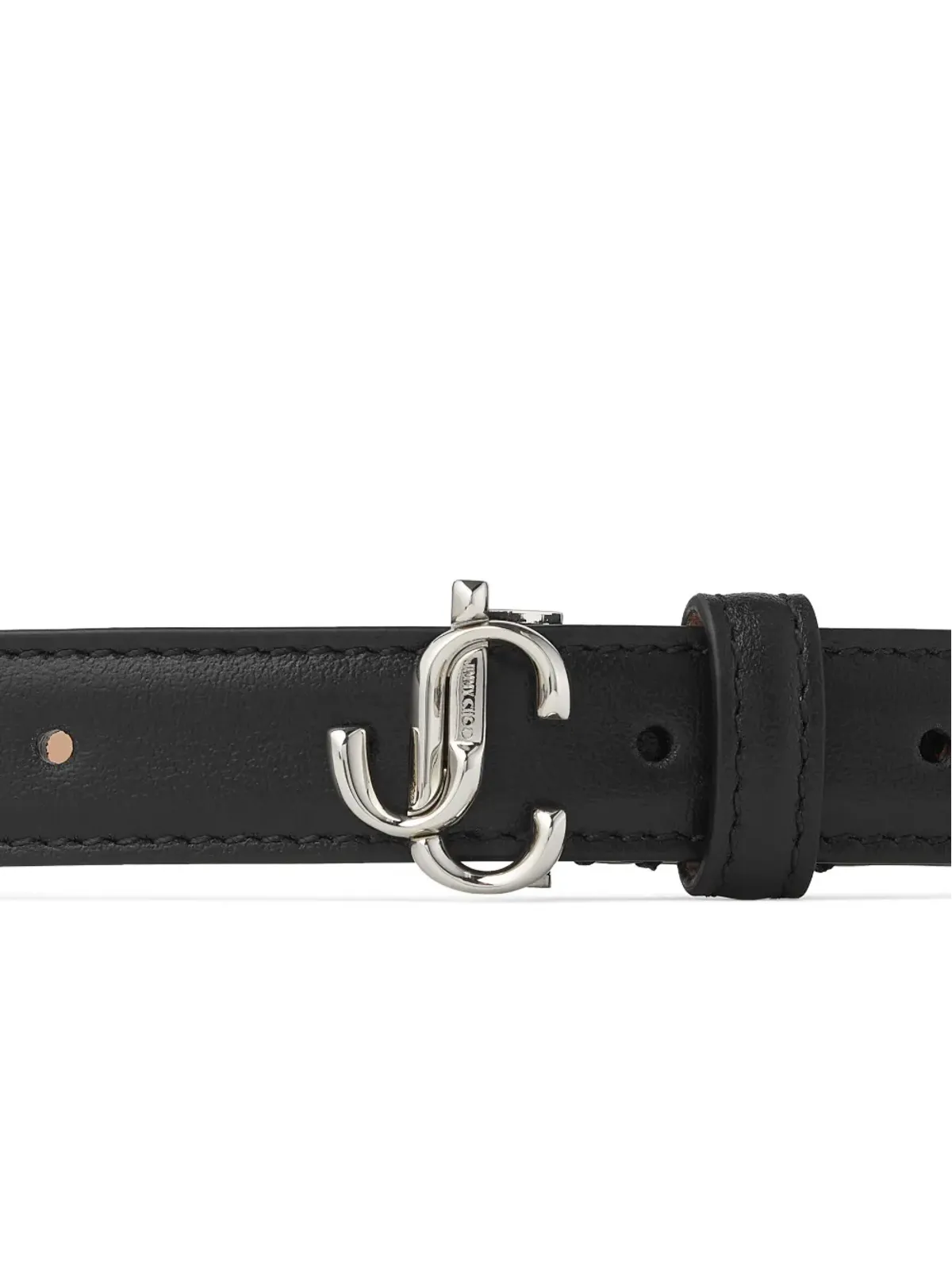 Jimmy Choo Helina ロゴバックル レザー ベルト - 画像2