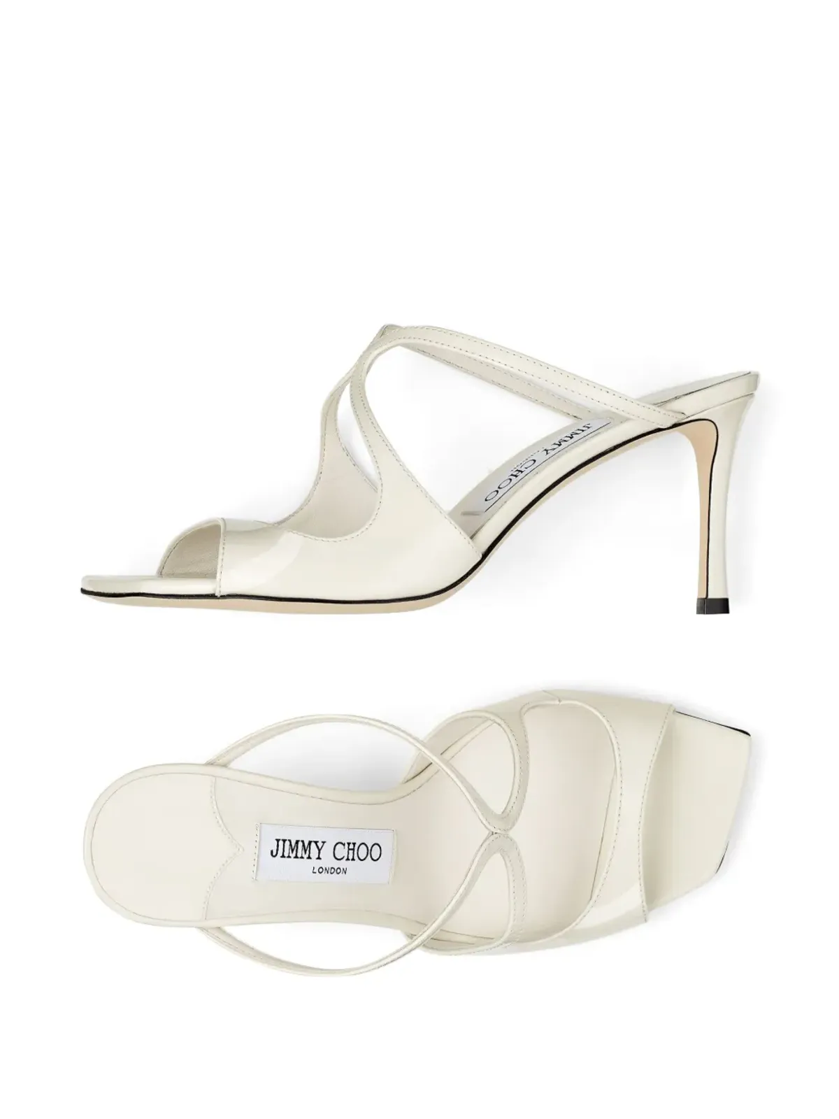 Jimmy Choo アニス 75mm パテントレザー ミュール - 画像5