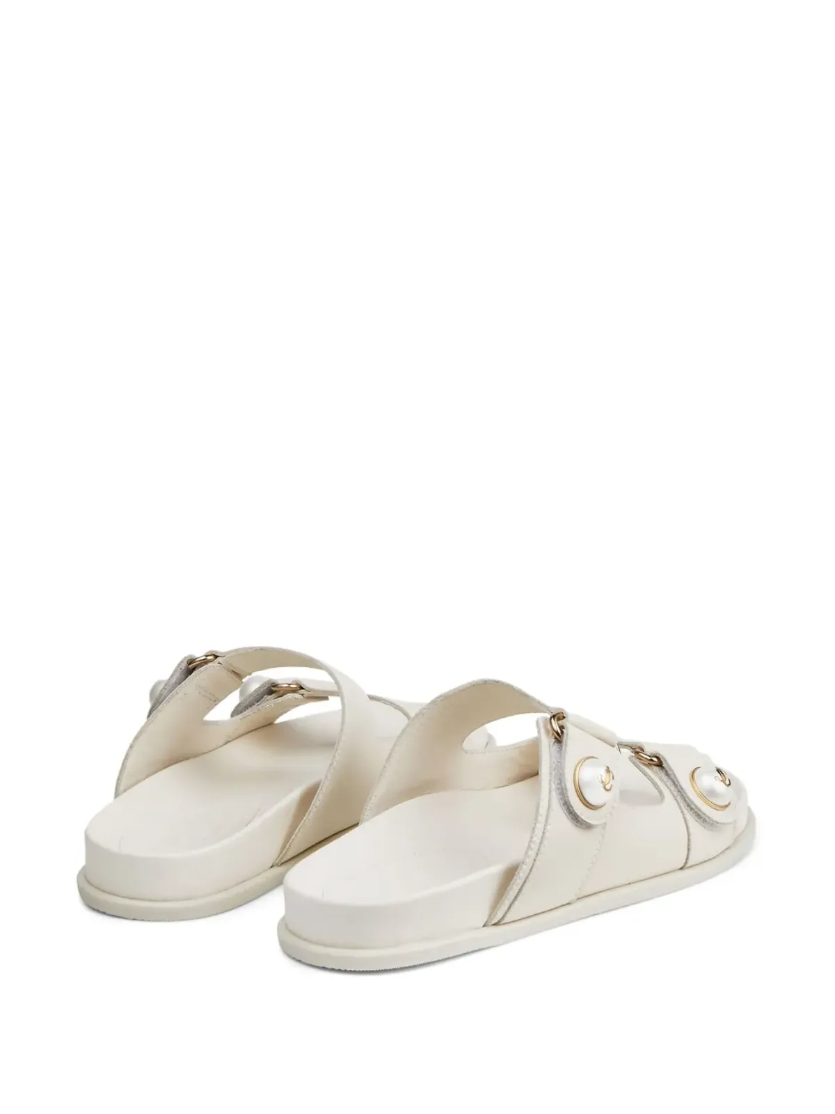 Jimmy Choo Fayenceパール装飾サンダル - White - 画像3