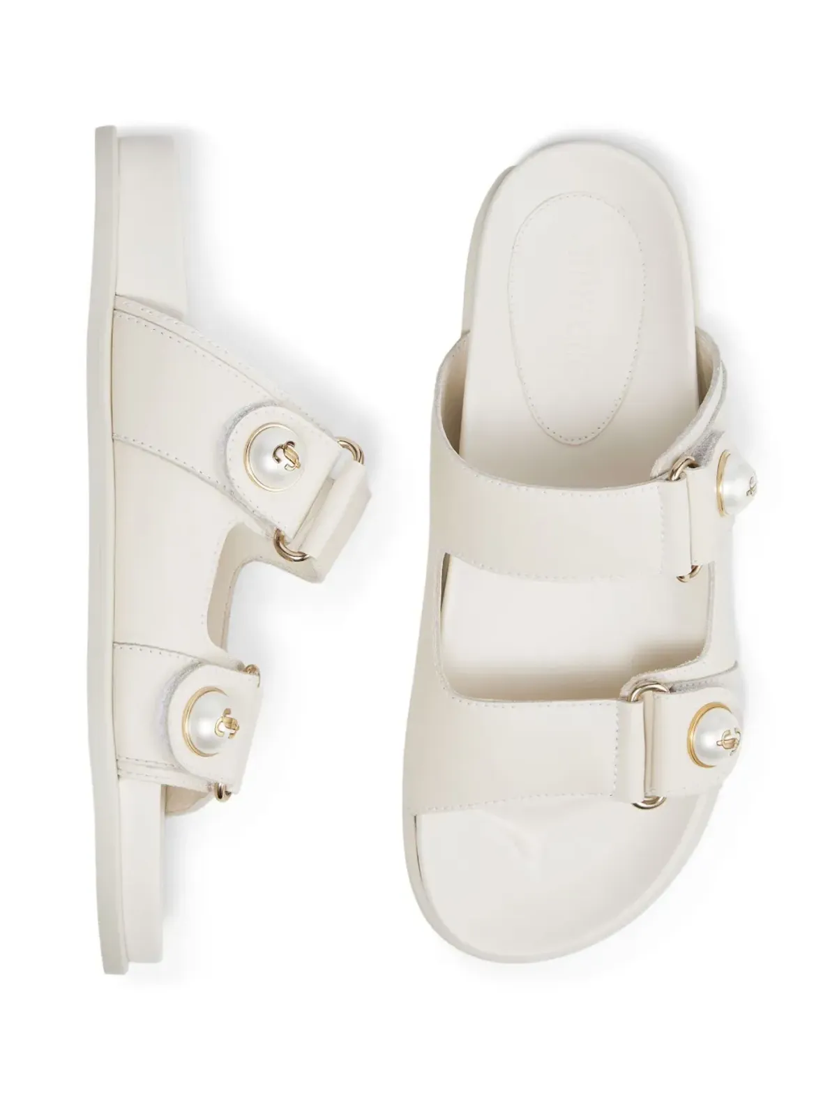 Jimmy Choo Fayenceパール装飾サンダル - White - 画像4