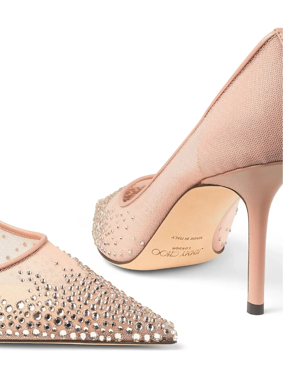 Jimmy Choo ラブ クリスタル装飾パンプス - ピンク - 画像5