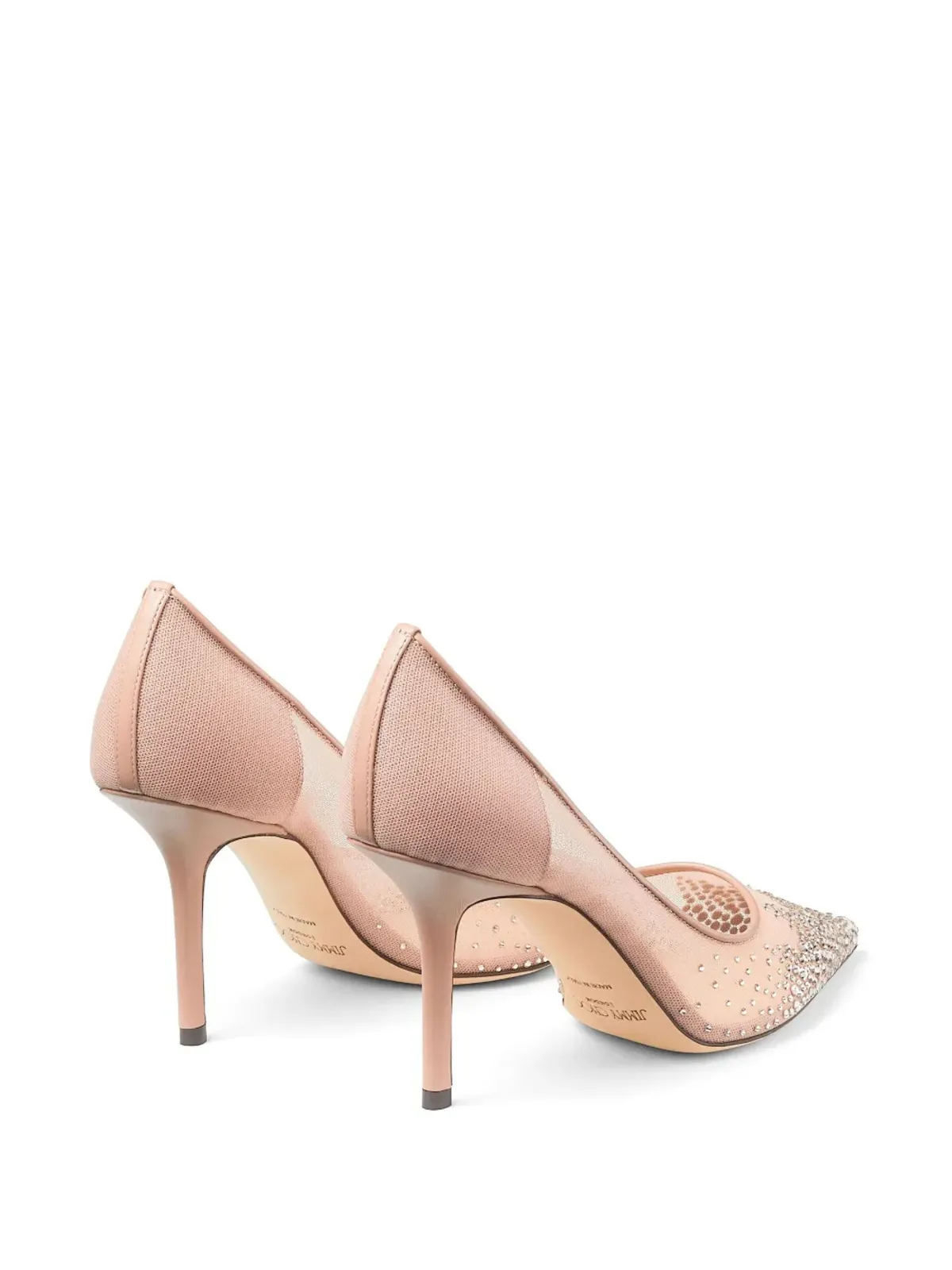 Jimmy Choo ラブ クリスタル装飾パンプス - ピンク - 画像3