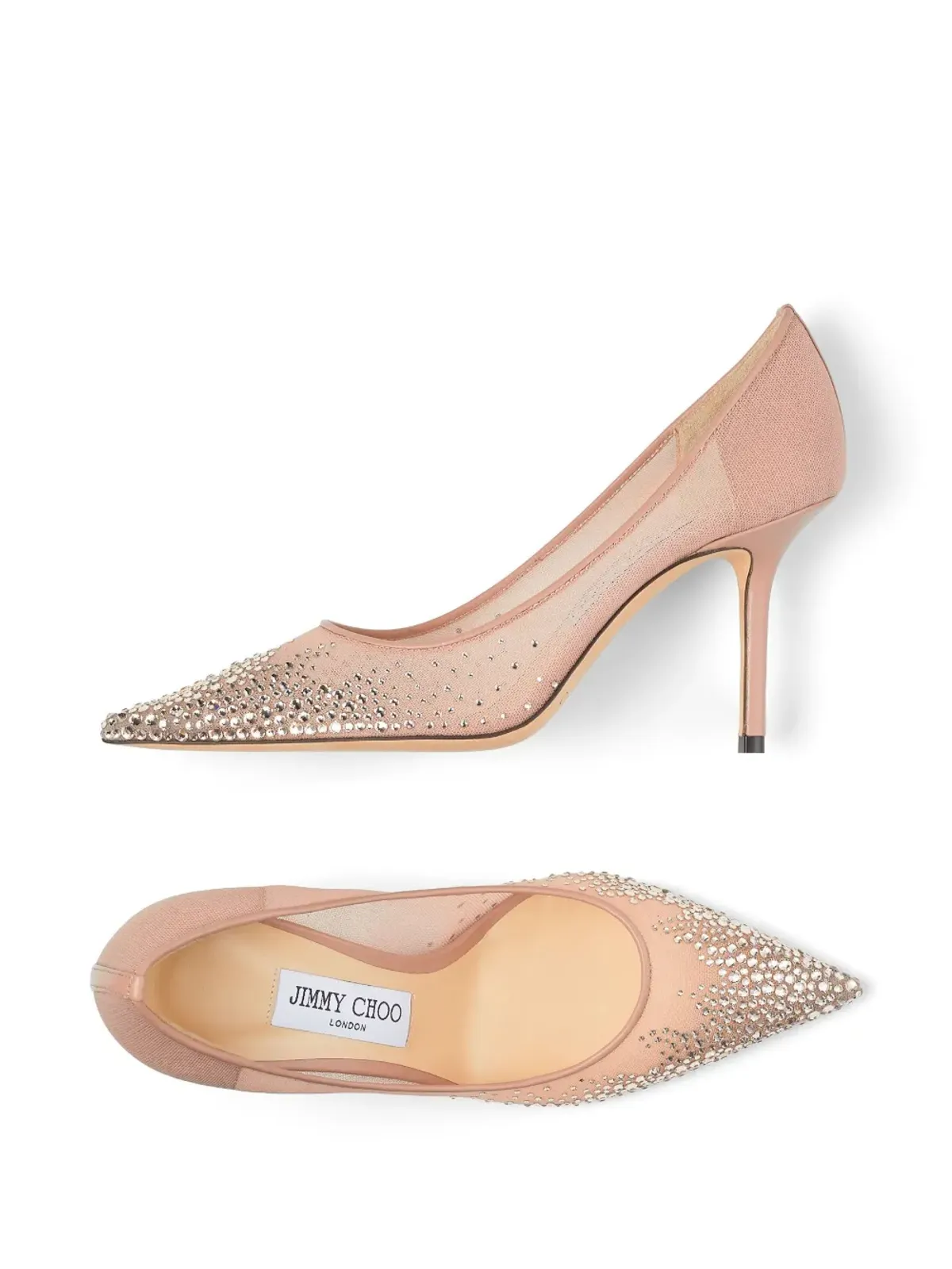 Jimmy Choo ラブ クリスタル装飾パンプス - ピンク - 画像4