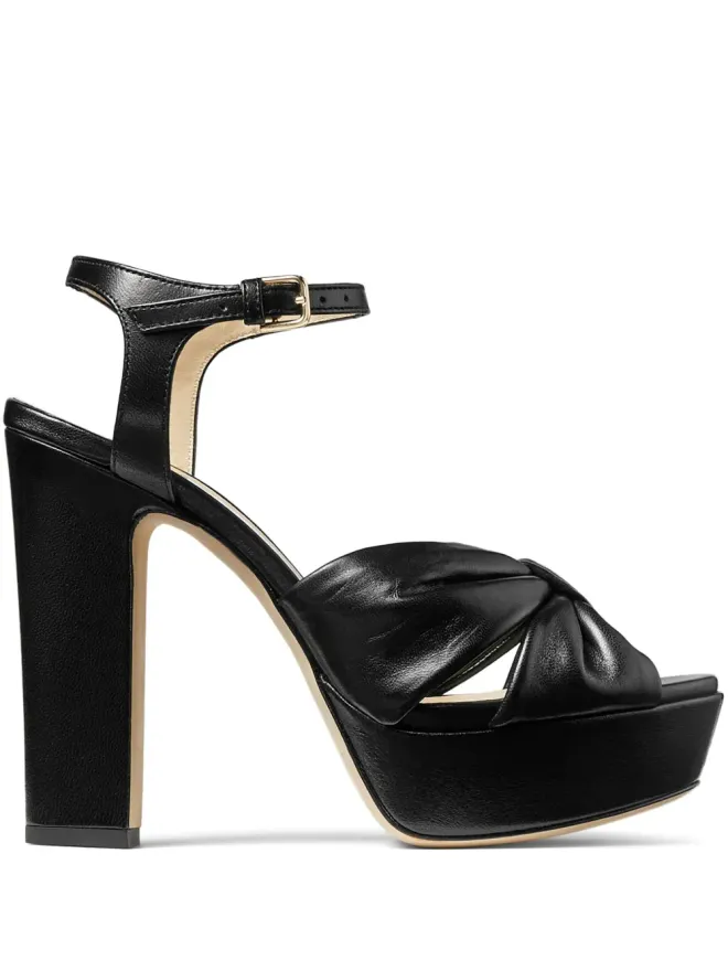 Jimmy Choo Jimmy Choo ヘロイーズ レザーサンダル ブラックの商品画像