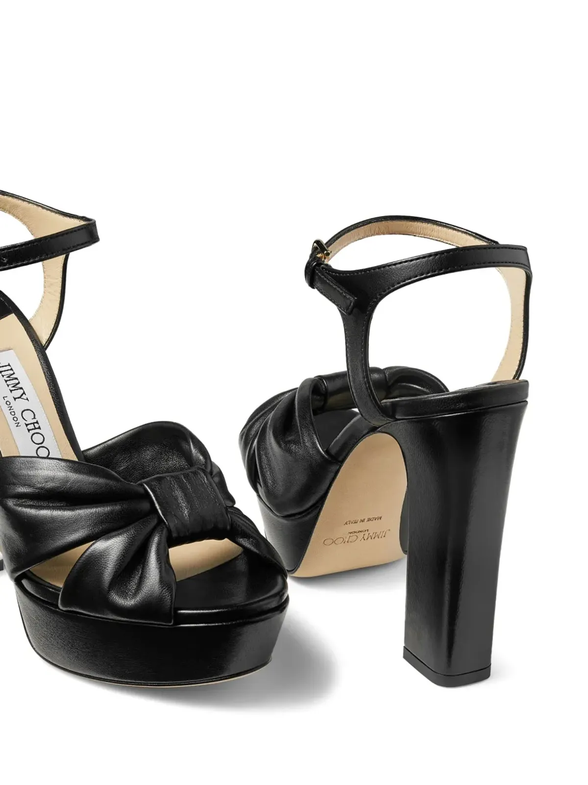 Jimmy Choo ヘロイーズ レザーサンダル ブラック - 画像5