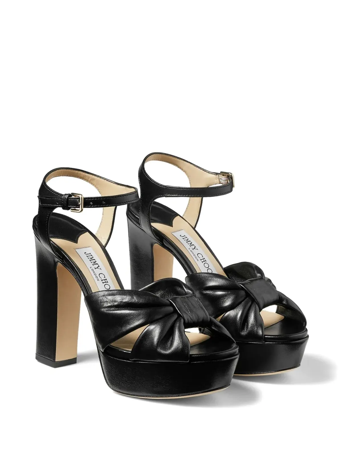 Jimmy Choo ヘロイーズ レザーサンダル ブラック - 画像2