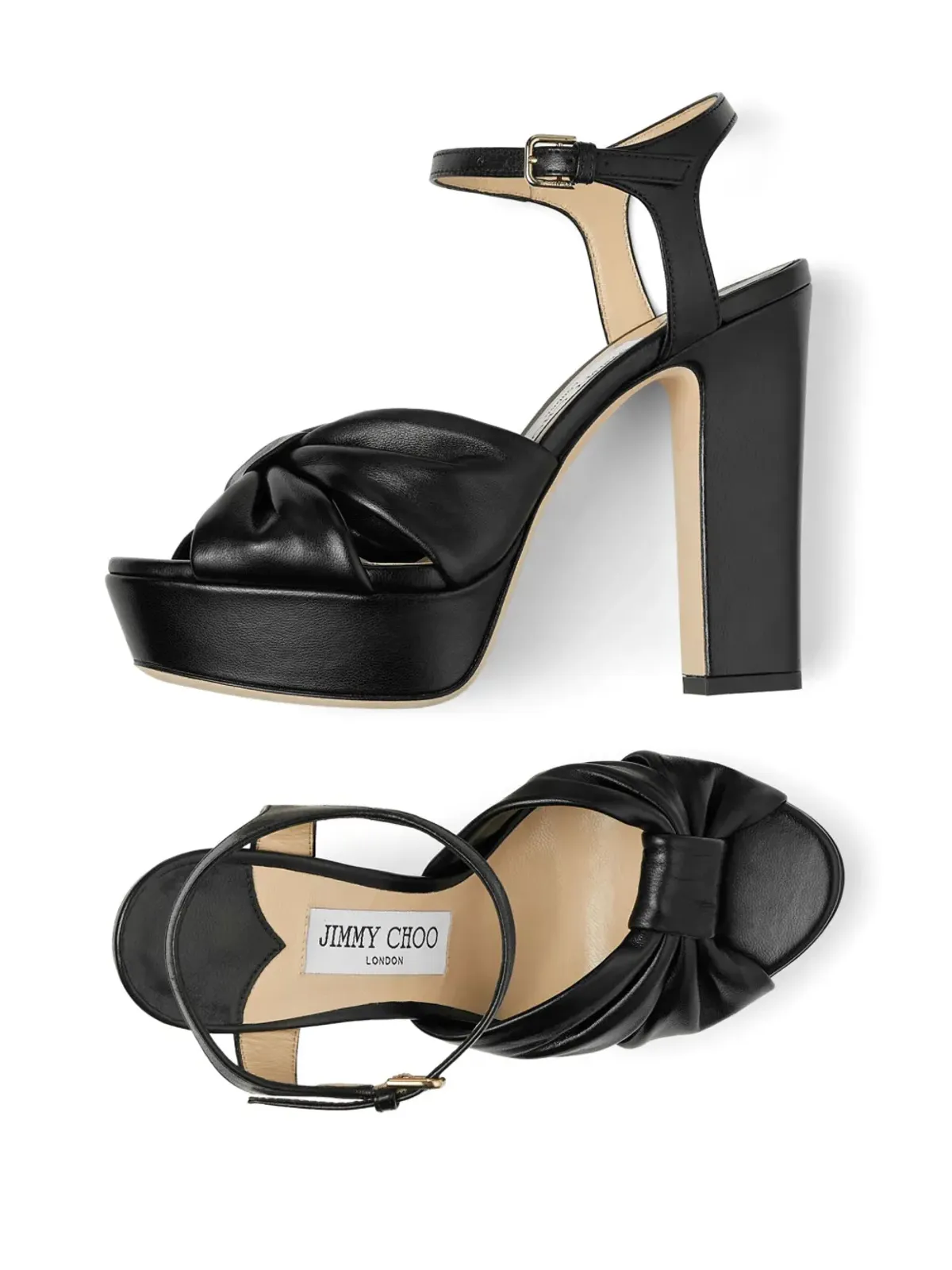 Jimmy Choo ヘロイーズ レザーサンダル ブラック - 画像4