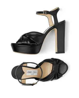 Jimmy Choo ヘロイーズ レザーサンダル ブラック - サムネイル4