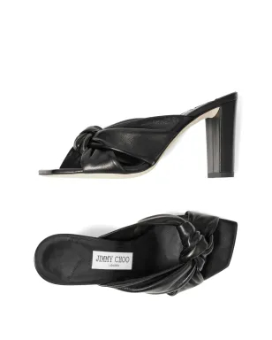 Jimmy Choo アベニュー レザー サンダル - Black - サムネイル4