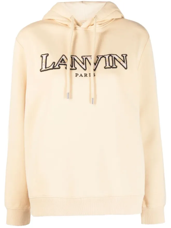 Lanvin Lanvin ロゴ刺繍コットンフーディーの商品画像
