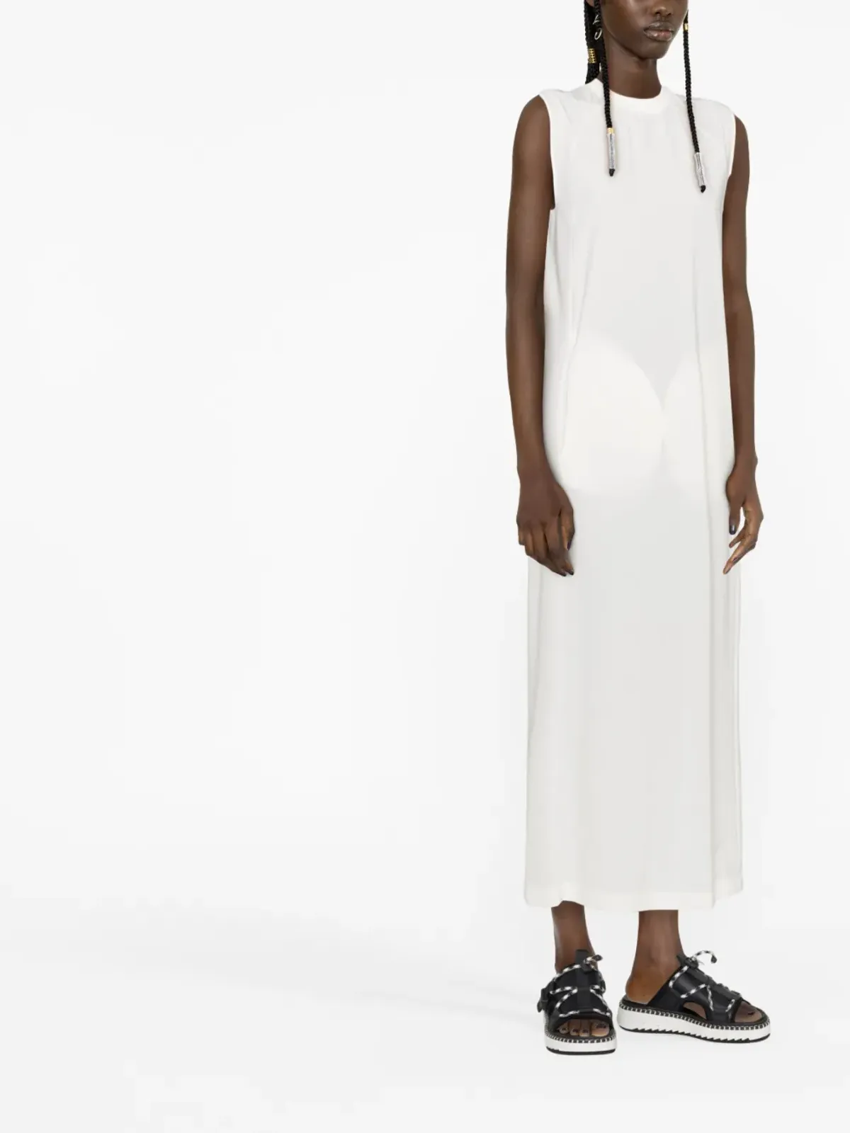 Y-3 3ストライプ ノースリーブドレス - 画像3