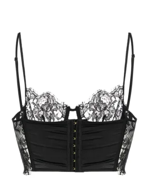Kiki de Montparnasse レースロングラインブラ - Black - サムネイル2