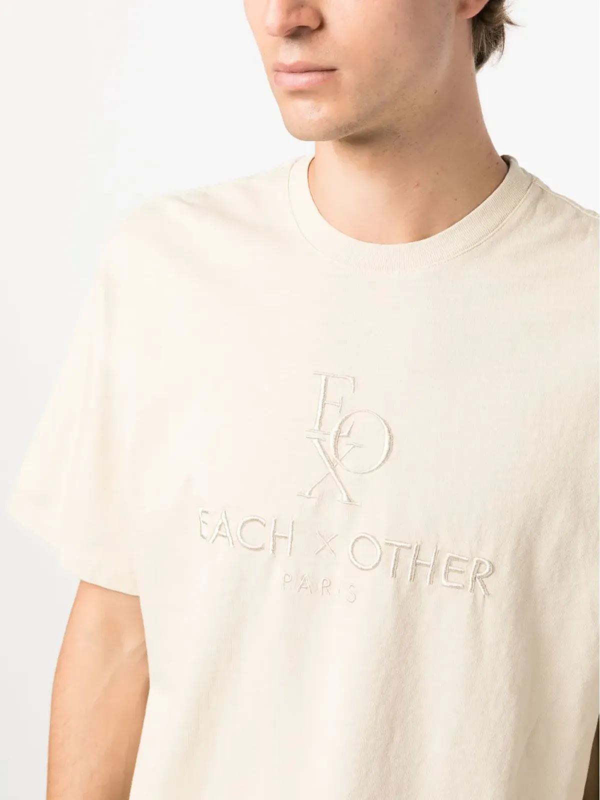 Each X Other ロゴ刺繍コットンTシャツ - 画像5