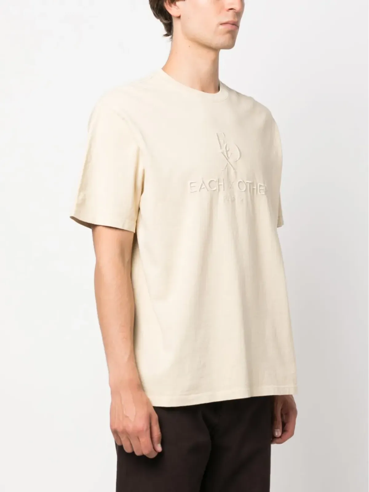 Each X Other ロゴ刺繍コットンTシャツ - 画像3