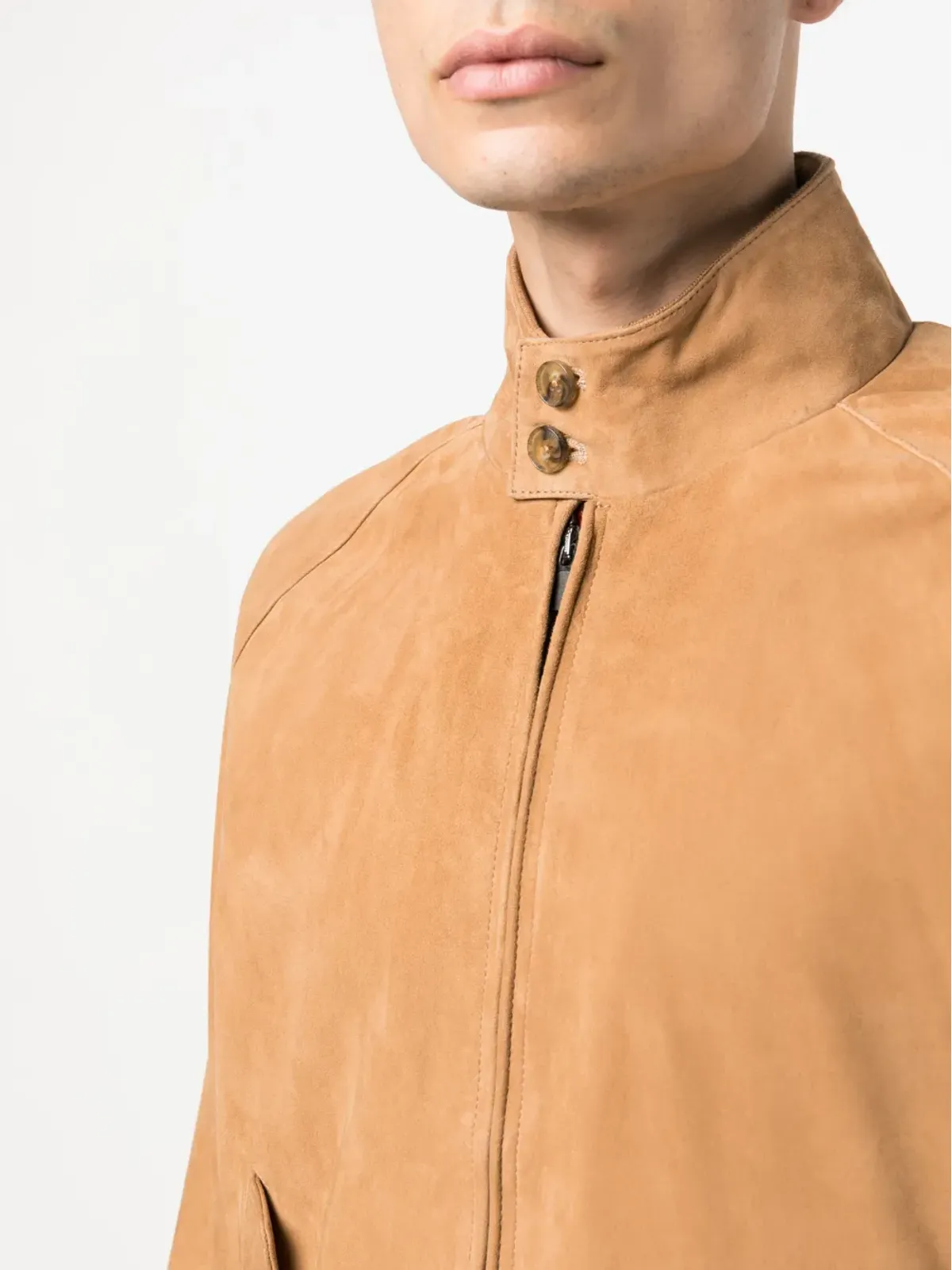Baracuta ジップアップ スエードレザー ジャケット - 画像5