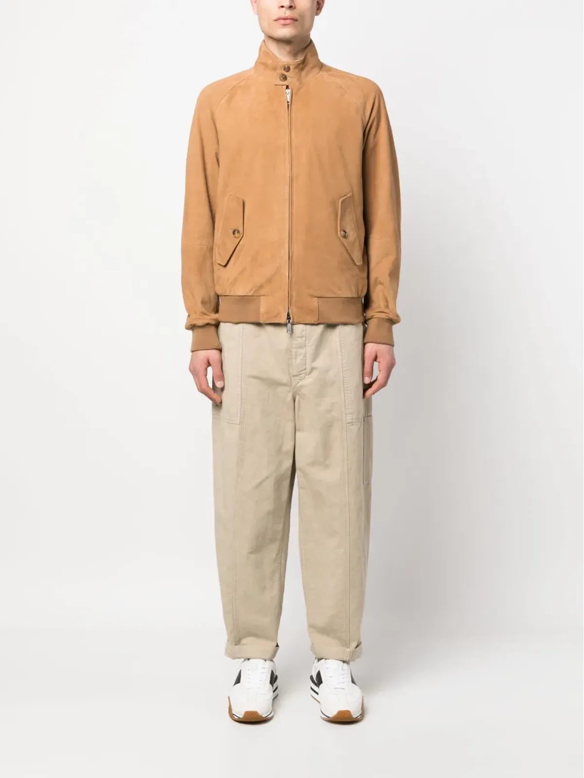 Baracuta ジップアップ スエードレザー ジャケット - 画像2